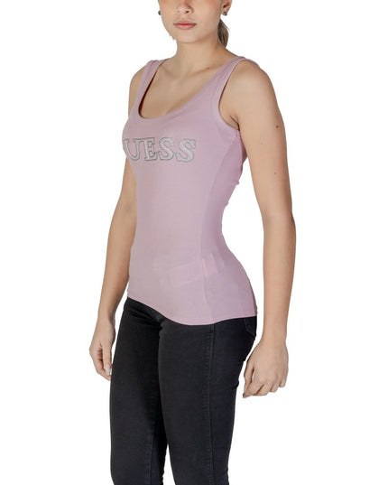 Guess Purple Cotton Tank Tops