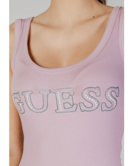 Guess Purple Cotton Tank Tops