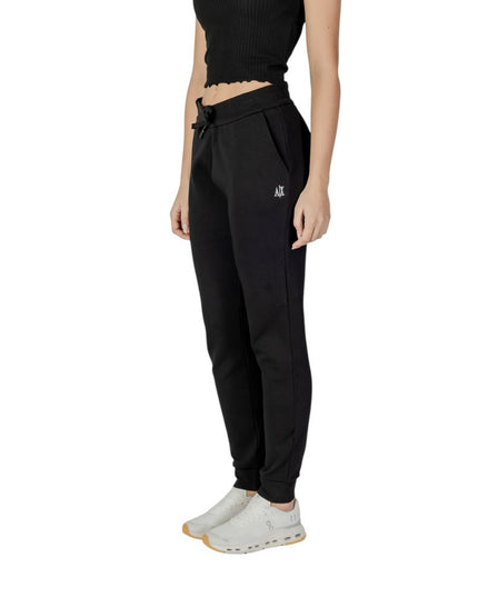 Armani Exchange Black Cotton Joggers (Workout Pants)