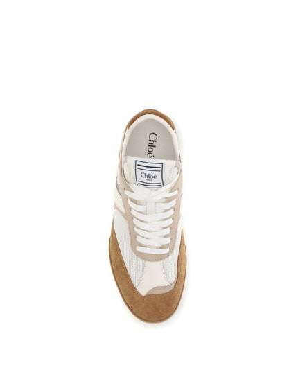 Chloé Brown Calf Leather Bos Taurus Athletic Sneakers