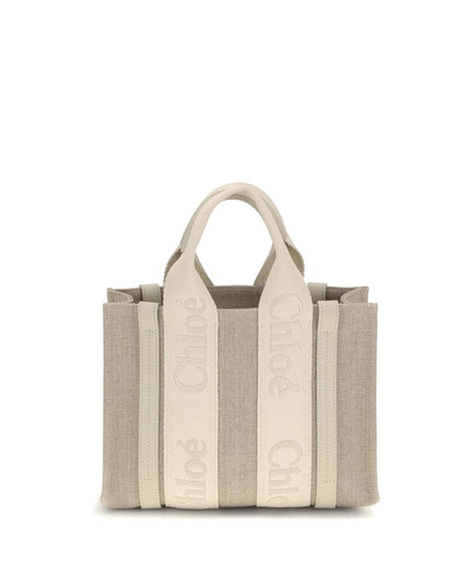 Chloé Beige Linen Handbag
