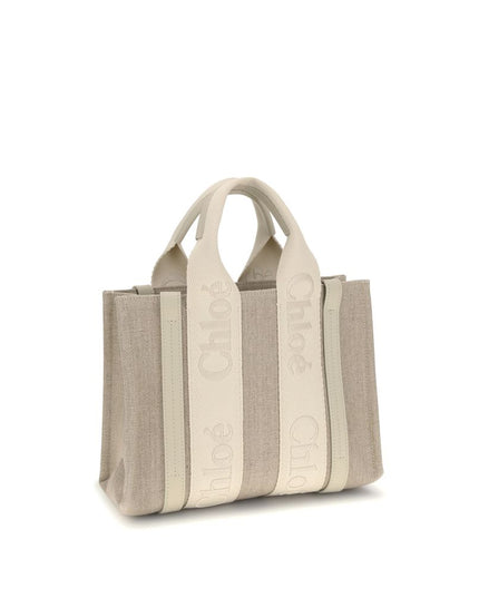 Chloé Beige Linen Handbag