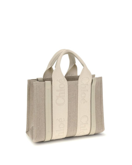 Chloé Beige Linen Handbag