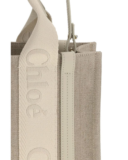 Chloé Beige Linen Handbag