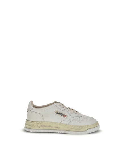 Autry White Leather Athletic Sneakers