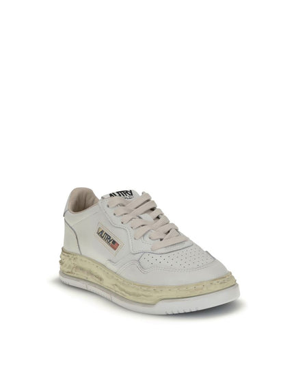 Autry White Leather Athletic Sneakers
