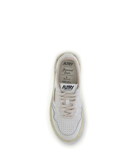 Autry White Leather Athletic Sneakers
