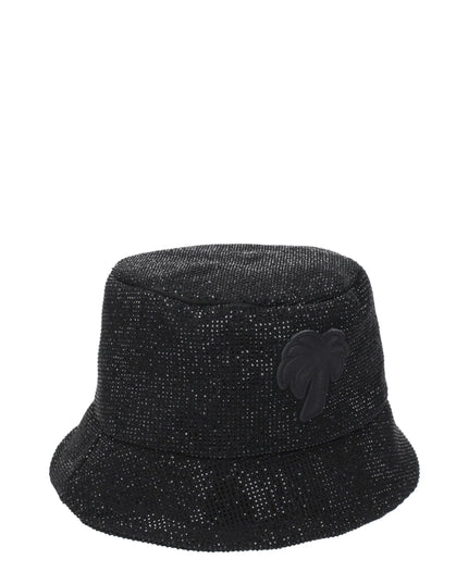 Palm Angels Black Cotton Bucket Hat