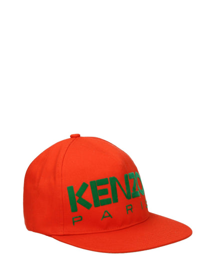 Kenzo Orange Cotton Cap (Baseball Hat)