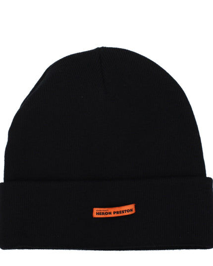 Heron Preston Black Wool Beanie