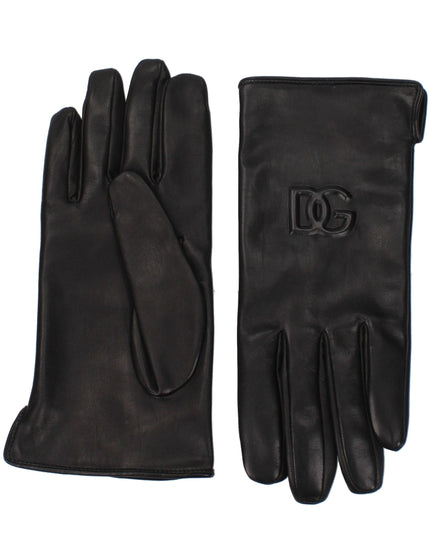Dolce & Gabbana Black Leather Gloves