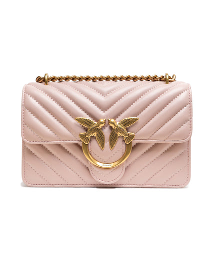 PINKO Powder Pink Love One Mini Shoulder Bag