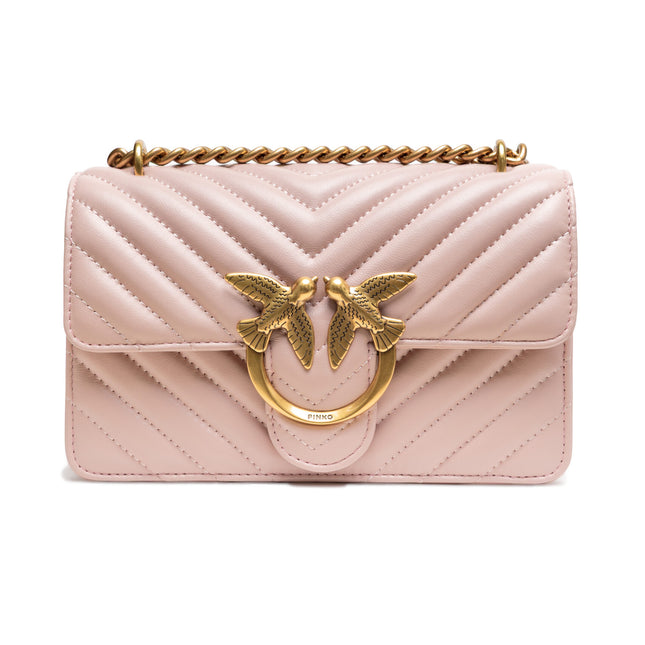 PINKO Powder Pink Love One Mini Shoulder Bag