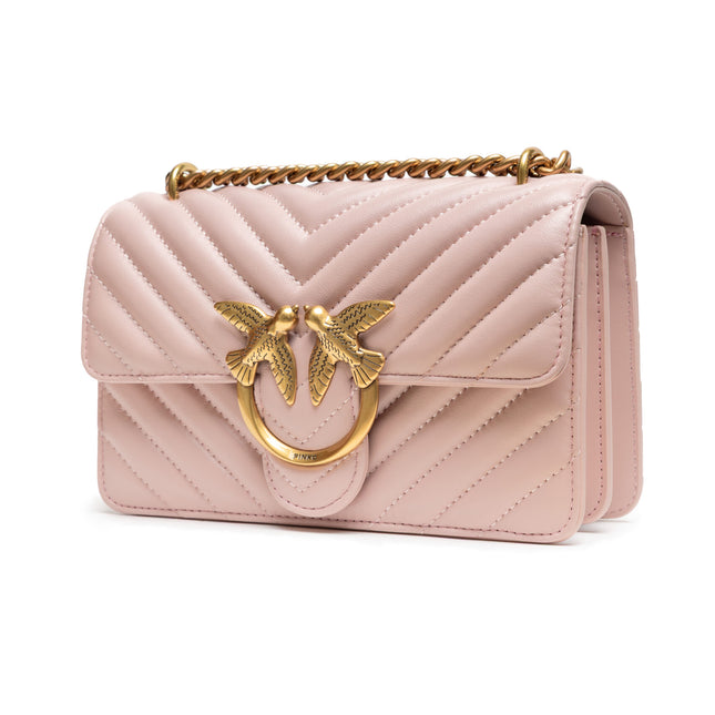 PINKO Powder Pink Love One Mini Shoulder Bag