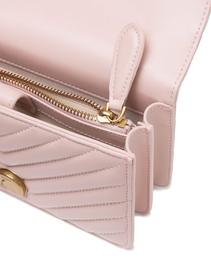 PINKO Powder Pink Love One Mini Shoulder Bag