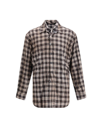 Dsquared² Brown Cotton Pattern Shirt