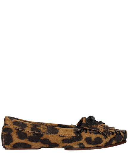 Paris Texas Brown Leather Slip-On Loafers