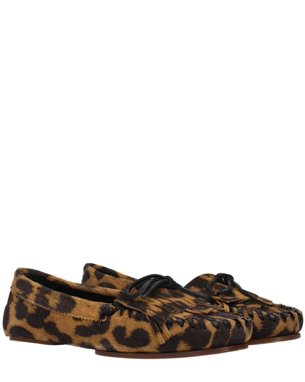 Paris Texas Brown Leather Slip-On Loafers