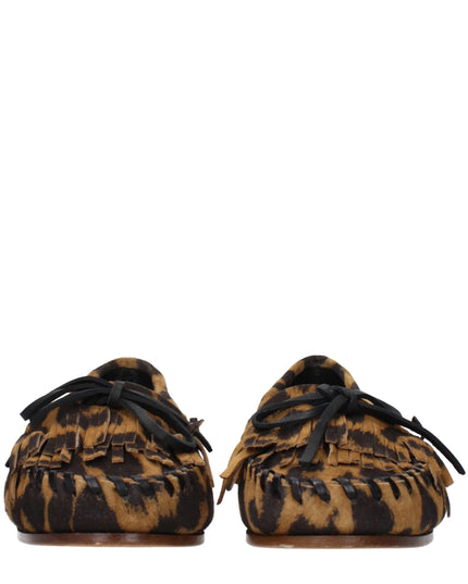 Paris Texas Brown Leather Slip-On Loafers