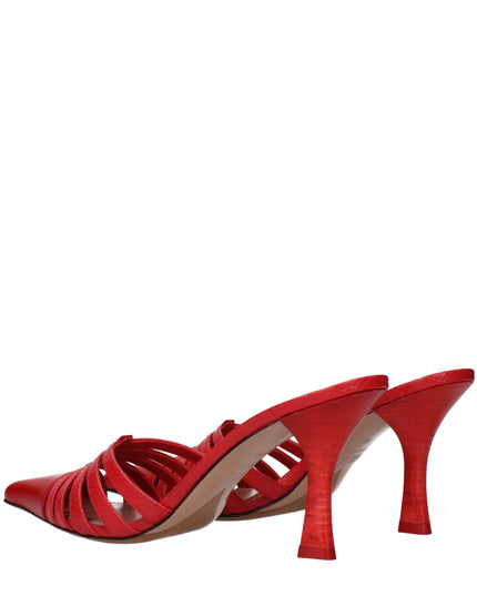 Paris Texas Red Leather Stiletto Heel Sandals