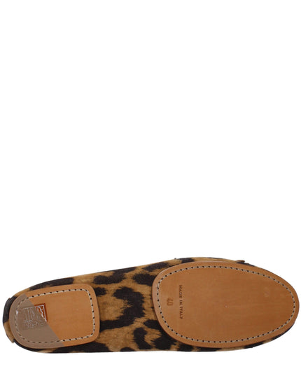 Paris Texas Brown Leather Slip-On Loafers