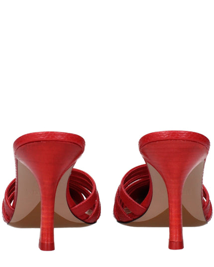 Paris Texas Red Leather Stiletto Heel Sandals