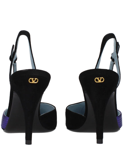 Valentino Garavani Black Leather High Heel Pumps