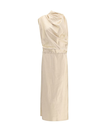 Magda Butrym Cream Silk Casual Dress