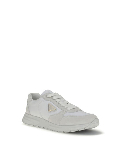 Prada White Recycled Polyamide Athletic Sneakers