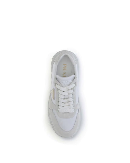 Prada White Recycled Polyamide Athletic Sneakers