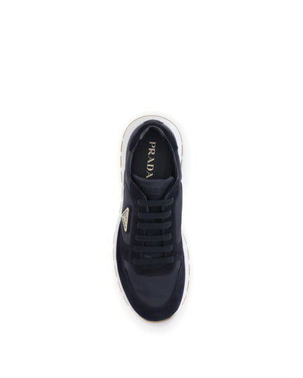 Prada Blue Recycled Polyamide Athletic Sneakers