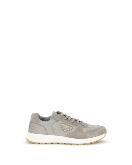 Prada Gray Recycled Polyamide Athletic Sneakers