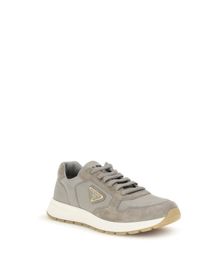 Prada Gray Recycled Polyamide Athletic Sneakers
