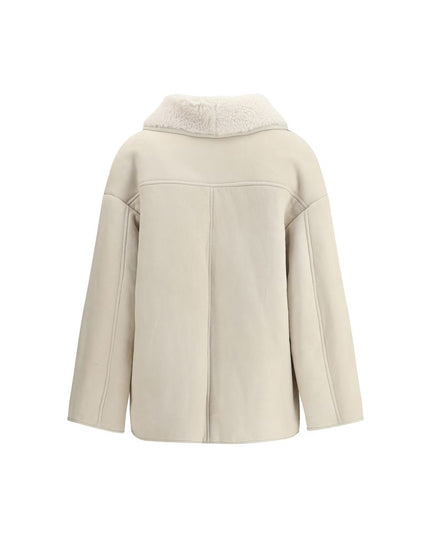 Salvatore Santoro Cream Leather Coat