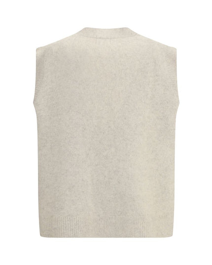 P.A.R.O.S.H. Cream Raccoon Fur Sleveless Jacket