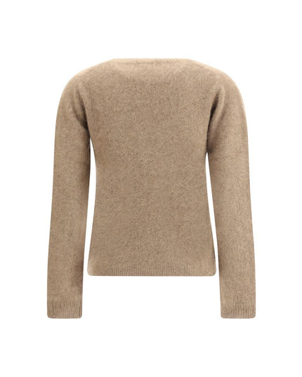 P.A.R.O.S.H. Beige Raccoon Fur Sweatshirt