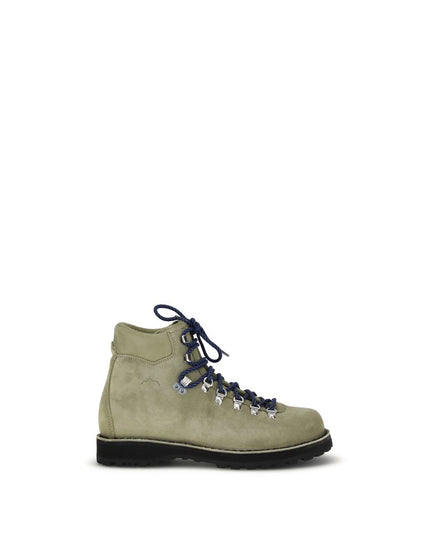 Diemme Green Leather Lace-Up Boots