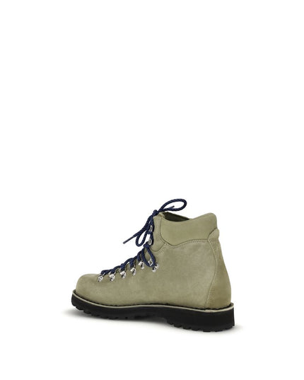 Diemme Green Leather Lace-Up Boots