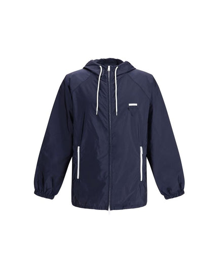 Prada Blue Recycled Polyamide Shell Jacket