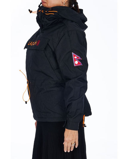 Ladakh Black Polyester Women Jacket