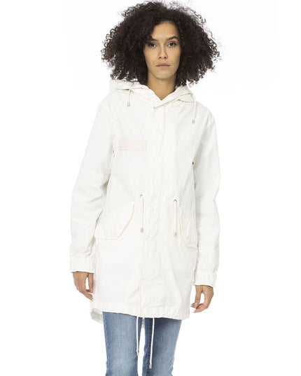 Mr&Mrs Italy White Cotton Women Parka