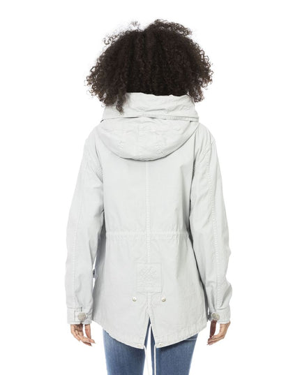 Mr&Mrs Italy Silver Cotton Women Parka Jacket