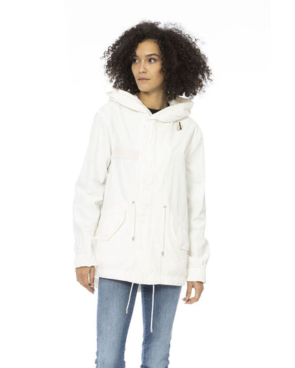 Mr&Mrs Italy White Cotton Women Parka Jacket