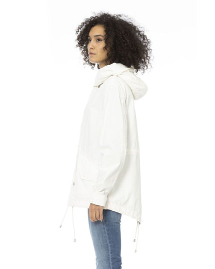 Mr&Mrs Italy White Cotton Women Parka Jacket