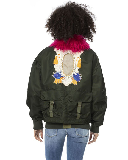 Mr&Mrs Italy Green Polyamide Women Bomber Jacket