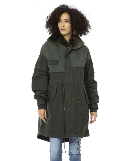 Mr&Mrs Italy Green Cotton Women Parka