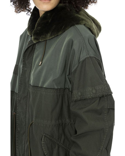 Mr&Mrs Italy Green Cotton Women Parka