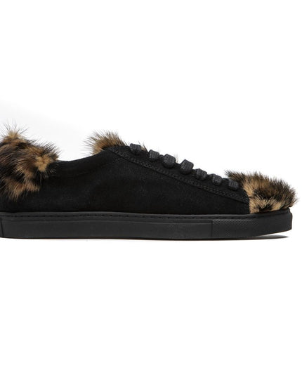 Mr&Mrs Italy Black Leather Women Sneaker