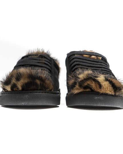 Mr&Mrs Italy Black Leather Women Sneaker