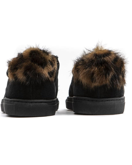 Mr&Mrs Italy Black Leather Women Sneaker